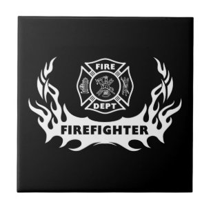 Firefighter Tattoos Tile