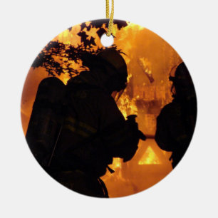 Firefighter Team Ceramic Tree Decoration