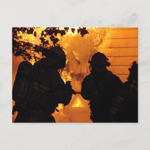 Firefighter Team Postcard