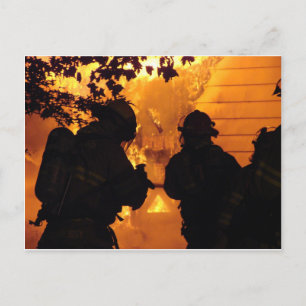 Firefighter Team Postcard