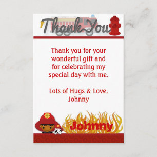 FIREFIGHTER Thank You 3.5"x5" (FLAT style) FF03B