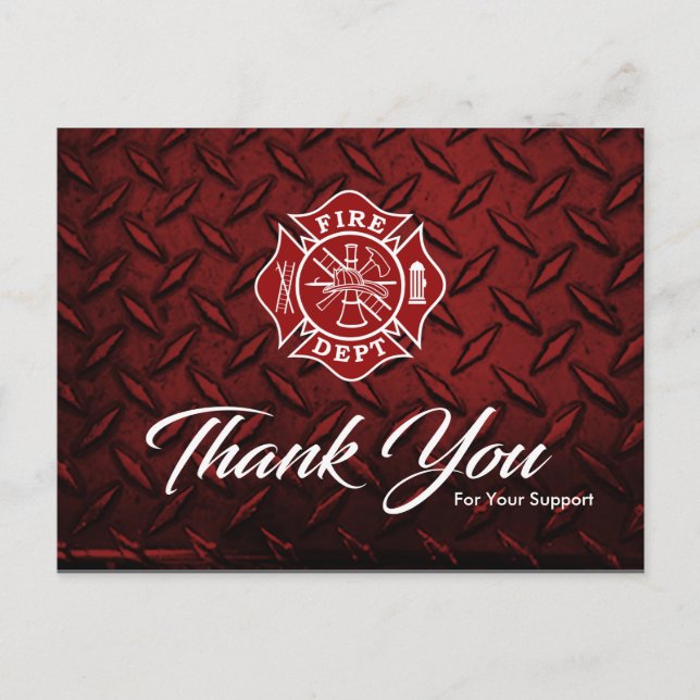 Firefighter Thank You Card (Front)