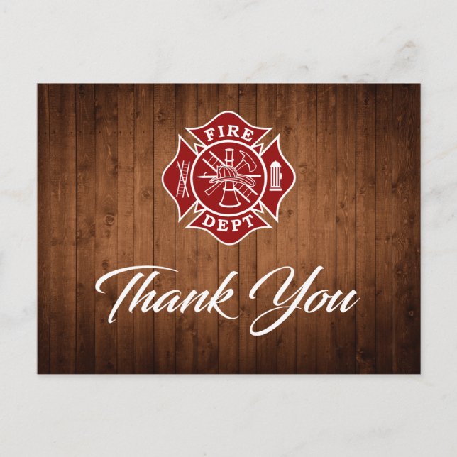 Firefighter Thank You Card (Front)