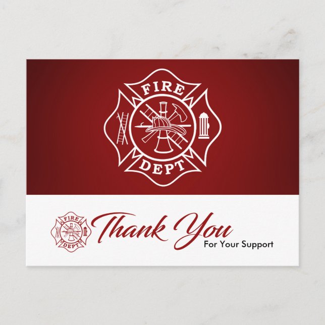 Firefighter Thank You Card (Front)