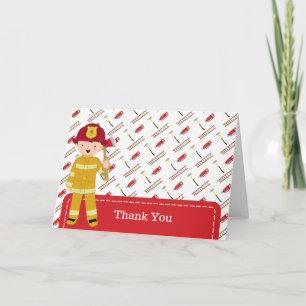 Firefighter thank you card