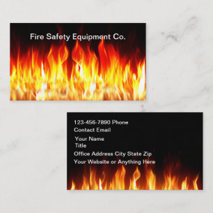 Firefighter Theme Fire Safety Equipment Business Card