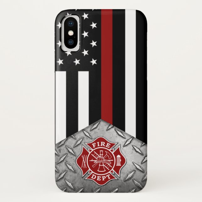 Firefighter Thin Red Line Case-Mate iPhone Case (Back)