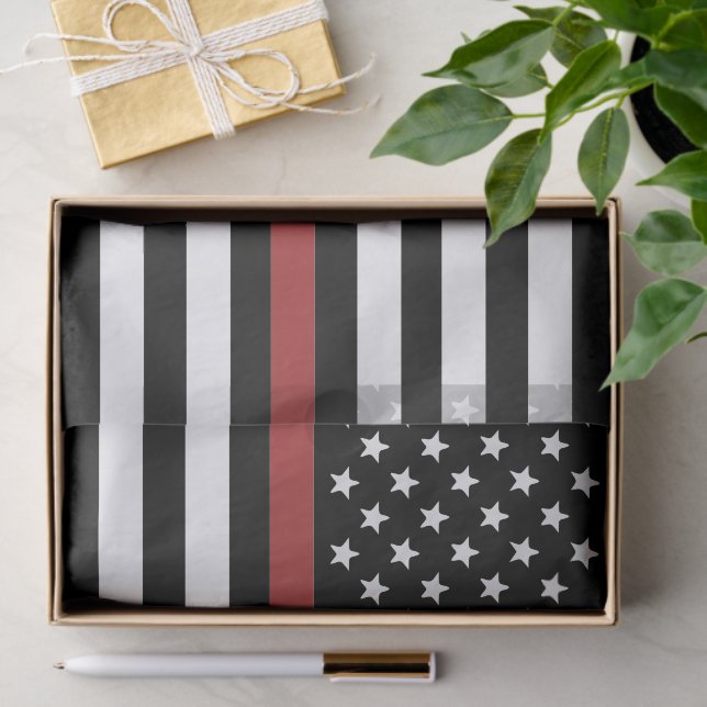 Firefighter Thin Red Line Fire Rescue Department Tissue Paper (Gift)