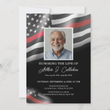 Firefighter Thin Red Line Funeral Memorial