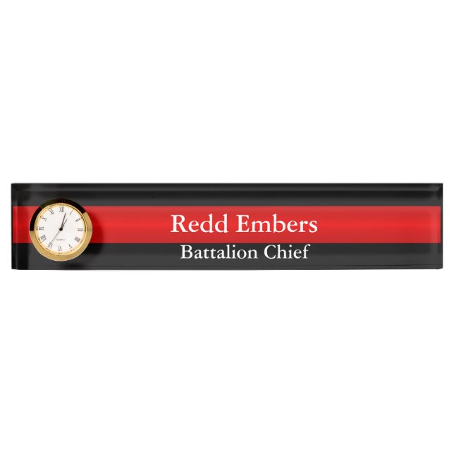 Firefighter Thin Red Line Nameplate (Front)