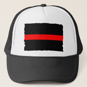 Firefighter Thin Red Line Trucker Hat