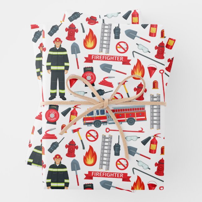 Firefighter Tools  Wrapping Paper Sheet (In situ)
