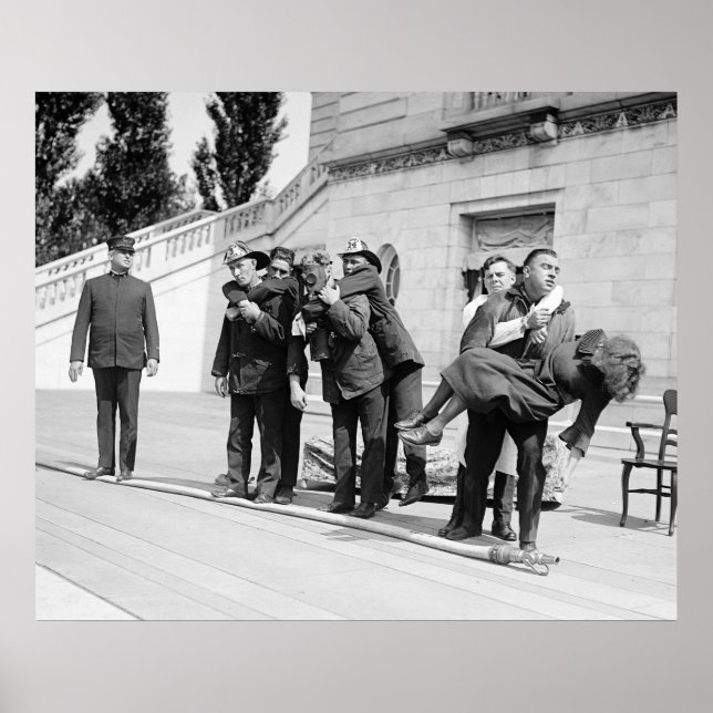 Firefighter Training, 1923 Poster (Front)