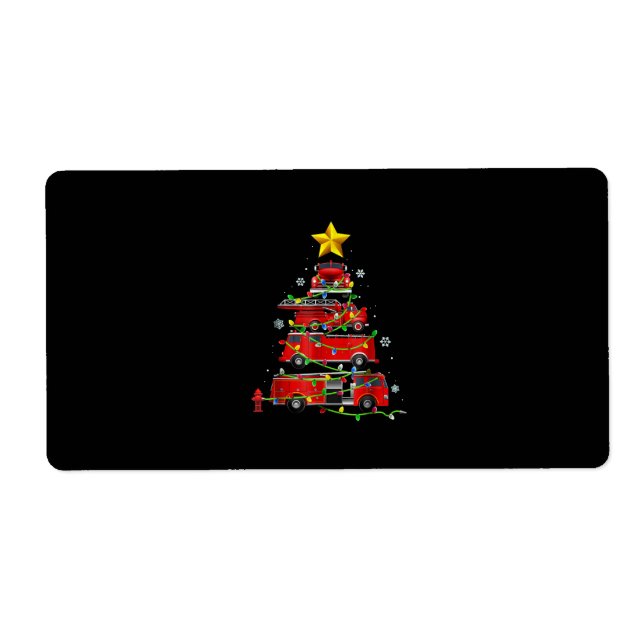 Firefighter Truck Christmas Tree Men Women (Front)