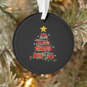 Firefighter Truck Christmas Tree Men Women Ornament