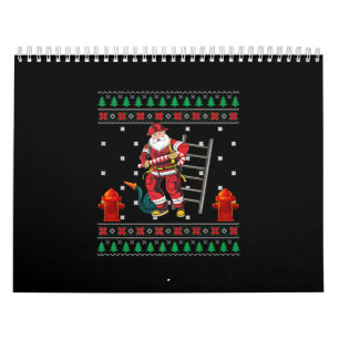 Firefighter Ugly Christmas Sweater Xmas Boys Girls Calendar