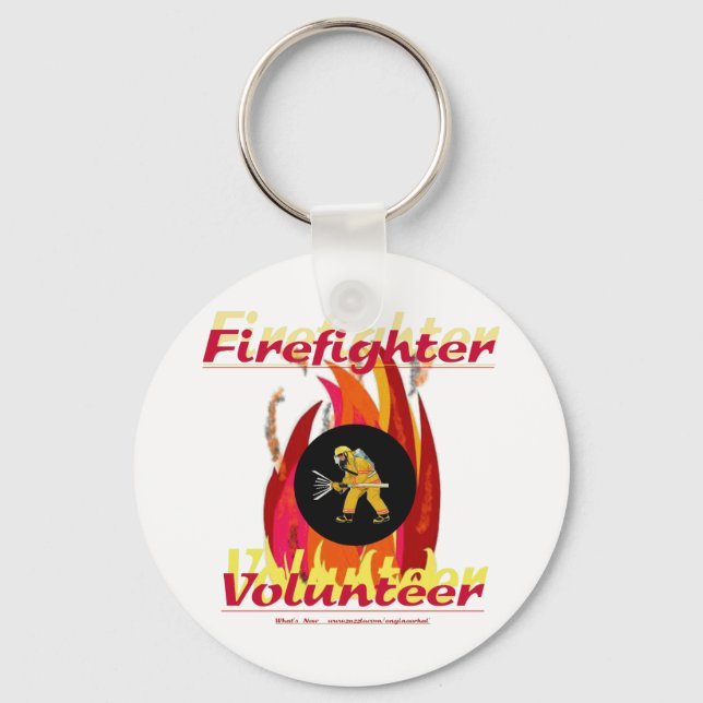 Firefighter Volunteer. Key Ring (Front)