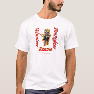 Firefighter Volunteer Racoon Rescue T-Shirt