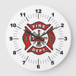 Firefighter Wall Clack Large Clock