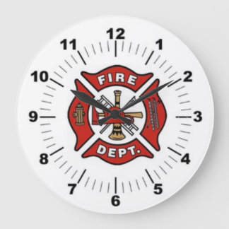 Firefighter Wall Clack Large Clock