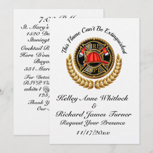 Firefighter Wedding Invitation