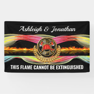 Firefighter  Wedding Invitation Banner
