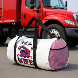Firefighter Wife Fire Truck Love Duffle Bag