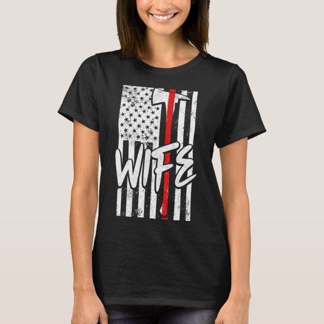 Firefighter Wife Fireman s Wife women s thin red l T-Shirt (Front)