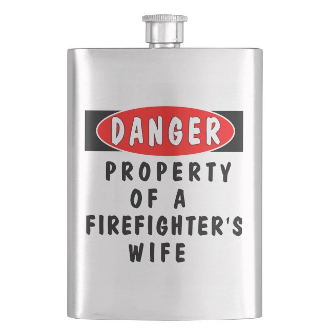 Firefighter Wife Hip Flask (Front)