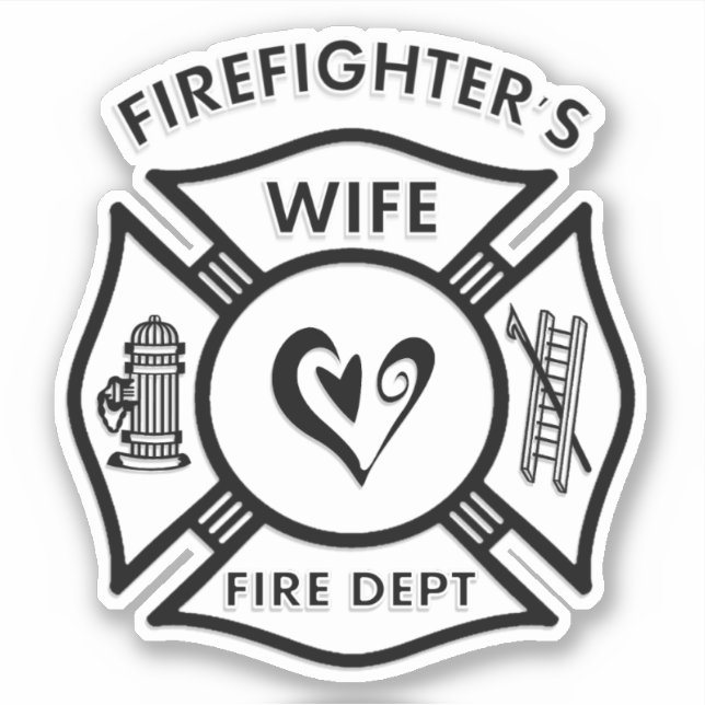 Firefighter Wife Maltese Heart (Front)