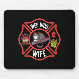 Firefighter Wife Uniform Fireman Fire Department  Mouse Mat
