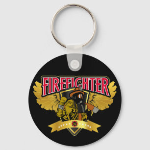 Firefighter Wings Key Ring