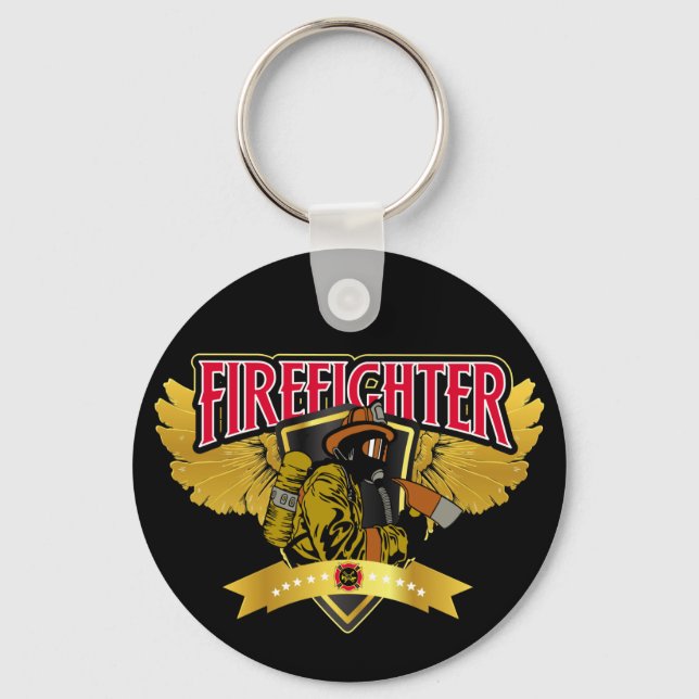 Firefighter Wings Key Ring (Front)
