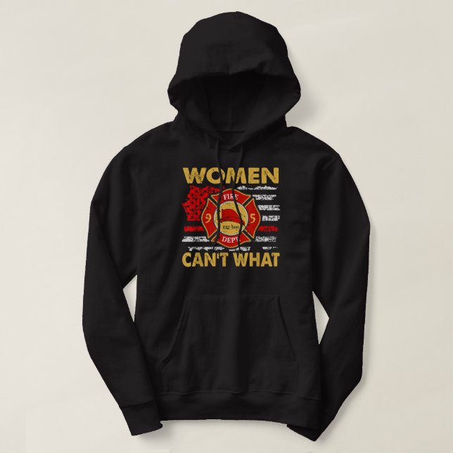 Firefighter Women Gift 911 Rescue Firefighter  Hoodie (Design Front)