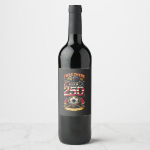 Firefighter World Cup 2026 America 250 Patriotic Wine Label