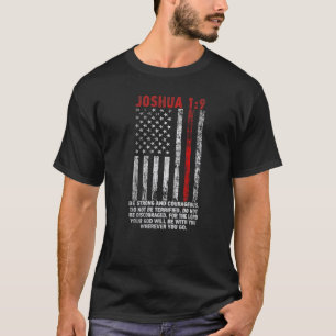 Firefighters American Fire Department Joshua 1 9 W T-Shirt