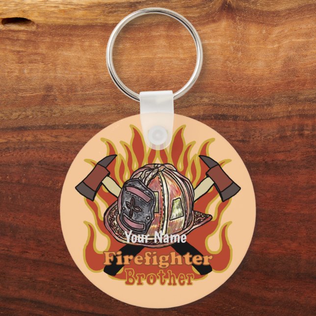 Firefighters Are Brothers firefighter  Key Ring (Front)