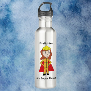 Firefighters Are Super Heroes Female Funny 710 Ml Water Bottle