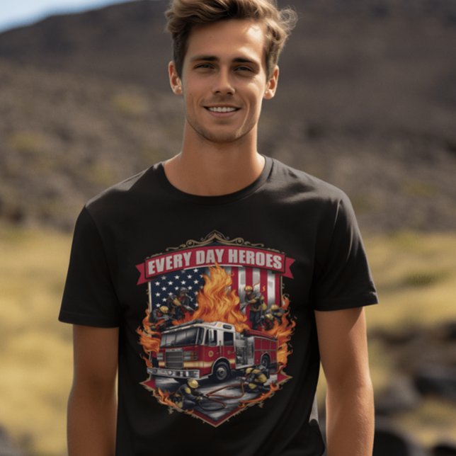 Firefighters Battling Flames T-Shirt (Creator Uploaded)