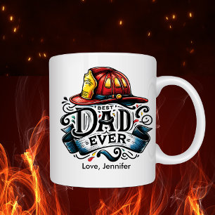 Firefighters Best Dad Father's Day Personalised    Coffee Mug
