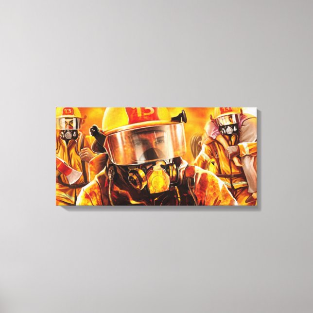 Firefighters Canvas Print (Front)