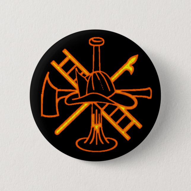 FIREFIGHTERS CREST 6 CM ROUND BADGE (Front)