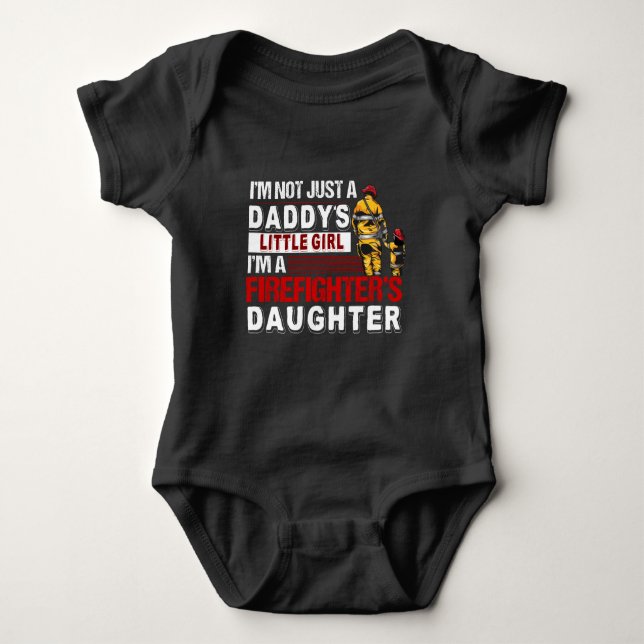 Firefighter's Daughter Baby Bodysuit (Front)