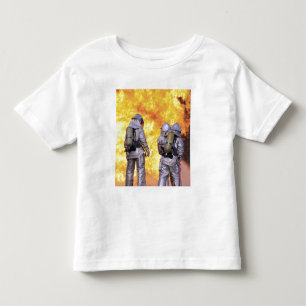 Firefighters extinguish an aircraft fire toddler T-Shirt