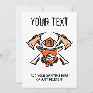 Firefighters. Fire Department. Gift Idea Invitation