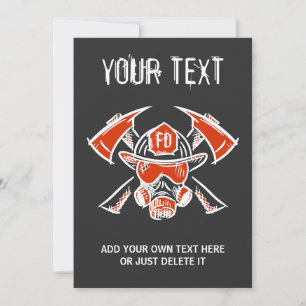 Firefighters. Fire Department. Gift Idea Invitation