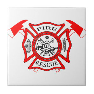 Firefighters Fire Dept logo Gifts Tile