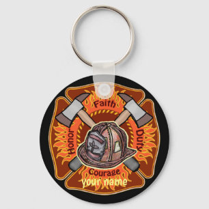 Firefighters Flames keychain