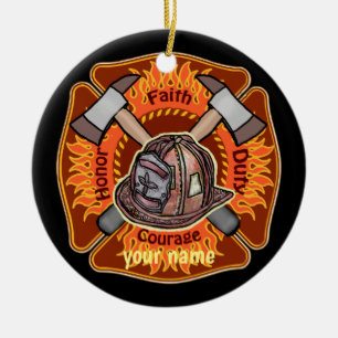 Firefighters Flames ornament