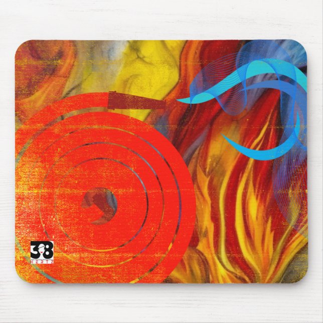 Firefighters Flare Mouse Mat (Front)